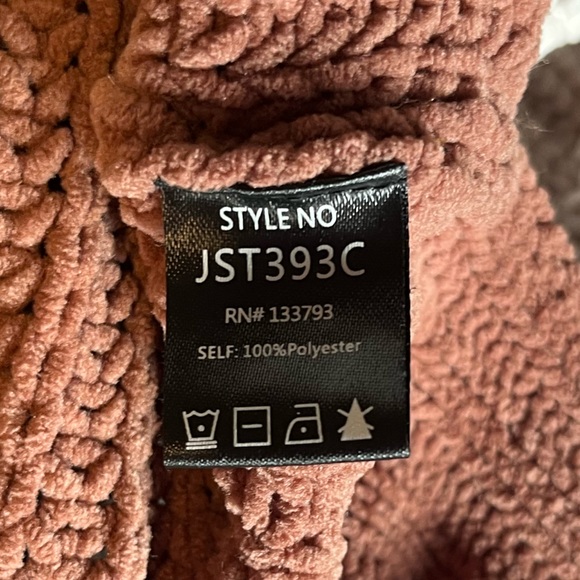 POL Canyon Rose Color Block Oversized Chenille Sweater Size Large - Picture 12 of 16